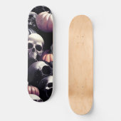 Skulls Muster, dämonisch, Horror Halloween Stil Skateboard (Vorderseite)