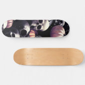 Skulls Muster, dämonisch, Horror Halloween Stil Skateboard (Horizontal)