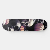 Skulls Muster, dämonisch, Horror Halloween Stil Skateboard (Horizontal)