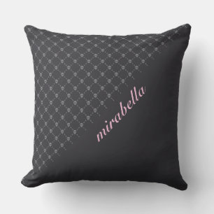 Skulls Muster Mit Monogramm Throw Kissen