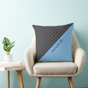 Skulls Muster Mit Monogramm Throw Kissen