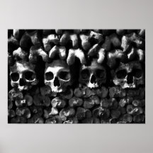 Skulls - Paris Catacombs, Schwarzweiß