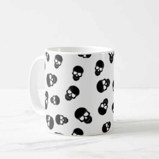 Skulls Pattern Kaffeetasse (Vorderseite Links)