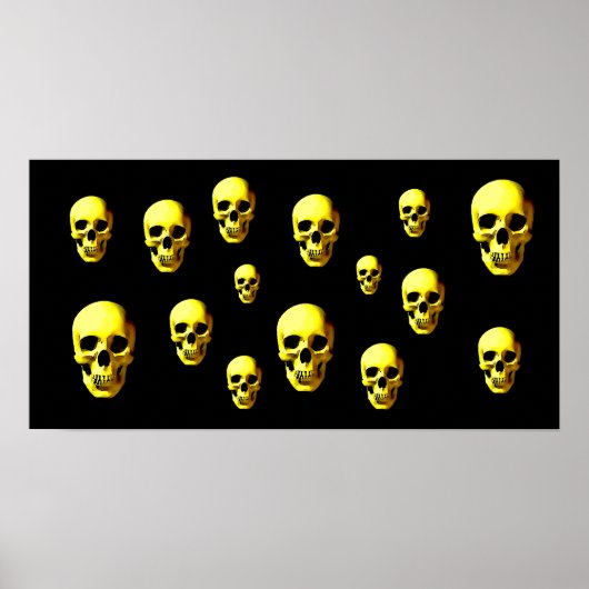 Skulls Pop Art Print Poster - Skull Posters Prints (Vorne)