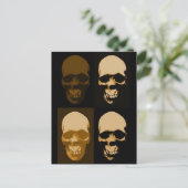Skulls Pop Art Style Postkarte (Stehend Vorderseite)