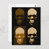 Skulls Pop Art Style Postkarte (Vorne/Hinten)