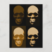 Skulls Pop Art Style Postkarte (Vorderseite)