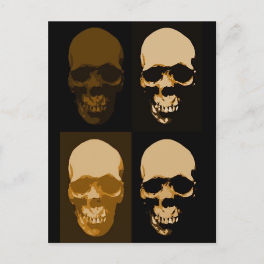 Skulls Pop Art Style Postkarte (Vorderseite)