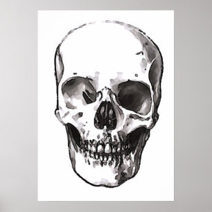 Skulls Poster Print Black & White Pop Art Poster