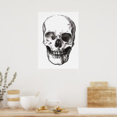 Skulls Poster Print Black & White Pop Art Poster (Küche)