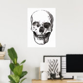 Skulls Poster Print Black & White Pop Art Poster (Heimbüro)