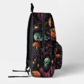 Skulls Pumpkins Black Gothic Bedruckter Rucksack (Links)