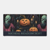 Skulls Pumpkins Black Gothic Schreibtischunterlage (Vorderseite)