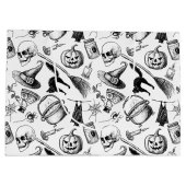 Skulls Pumpkins Broomsticks Bats Halloween Große Geschenktüte (Rückseite)