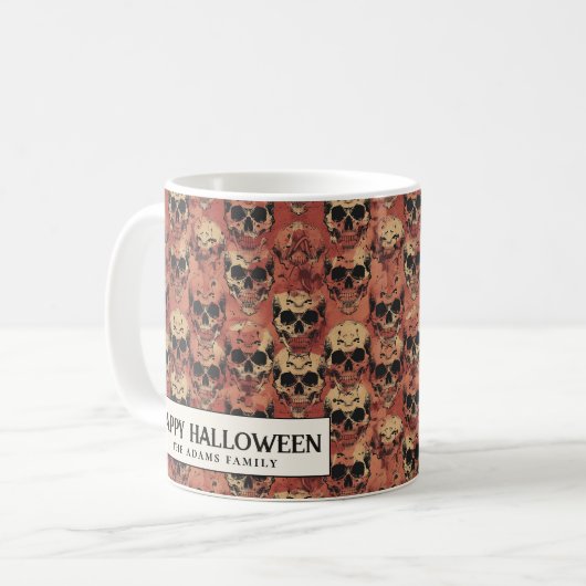 Skulls Red and Bloody Halloween Kaffeetasse (Vorderseite Links)