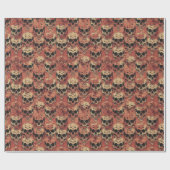 Skulls Red Halloween Geschenkpapier (Flach)