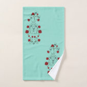 Skulls & Rose Badezimmer Handtuch Set Aquamarin (Handtuch)