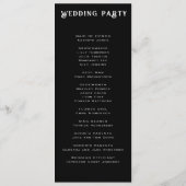 Skulls & Rose Black Wedding Programm (Rückseite)