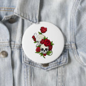 Skulls Rose Día de Muertos Button (Beispiel)
