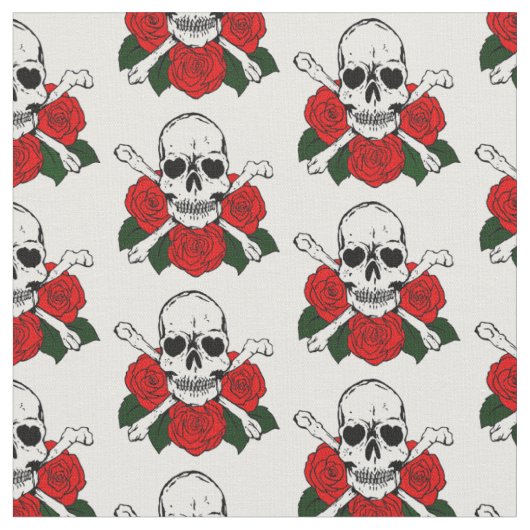 Skulls Rose Stoff (Nahaufnahme)