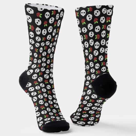 Skulls & Roses Socken (Gewinkelt)