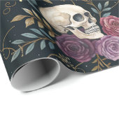 Skulls & Roses Wrapping Paper Geschenkpapier (Rolleneckpunkt)