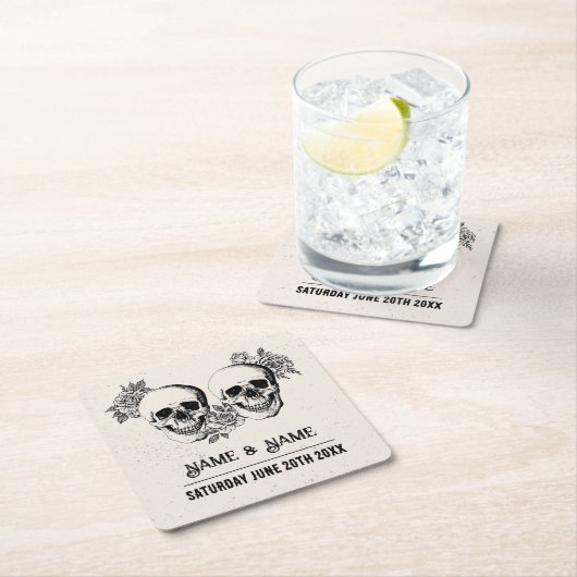 Skulls Rustikale Rose Untersetzer Hochzeitskulptur (Vor Ort)