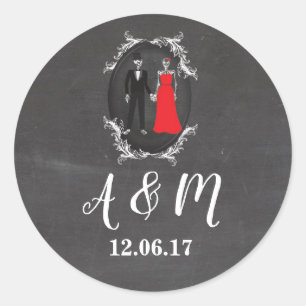 Skulls Rustikale Vintage Skelette Aufkleber Etiket