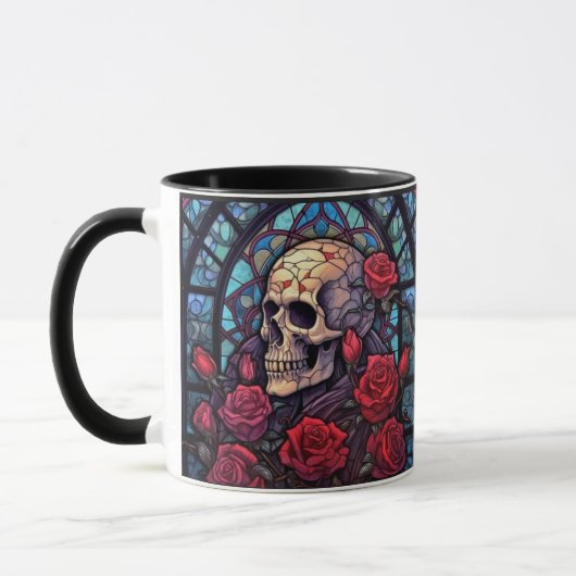 Skulls schauen nach draußen Tasse des Kaffees (Links)