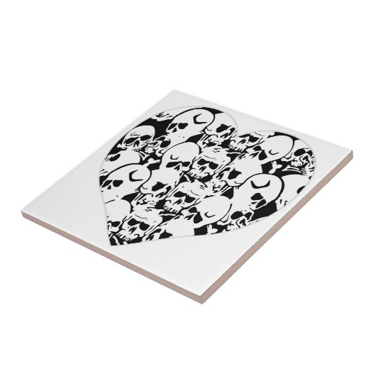 Skulls Skulls und Skulls Schwarz Fliese (Seite)