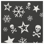 +{ Skulls & Snowflakes }+ Stoff (Nahaufnahme)