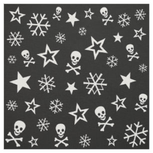 +{ Skulls & Snowflakes }+ Stoff