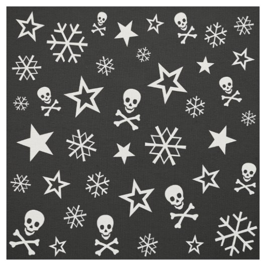 +{ Skulls & Snowflakes }+ Stoff (Muster)