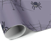 Skulls Spiders Spiderlips Blue Halloween Geschenkpapier (Rolleneckpunkt)