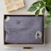 Skulls Spiders Spiderlips Blue Halloween Seidenpapier (Geschenk)