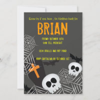 Skulls spinnen Netze und rippen hallowen Geburtsta