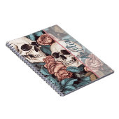Skulls Spiral Notebook Notizblock (Rechte Seite)