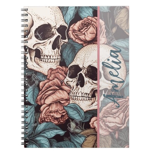 Skulls Spiral Notebook Notizblock (Vorderseite)