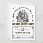 Skulls Spuk House Party Einladung (Vorderseite)