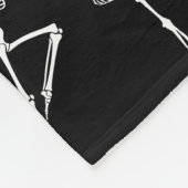 Skulls tanzen schwarz fleecedecke (Ecke)