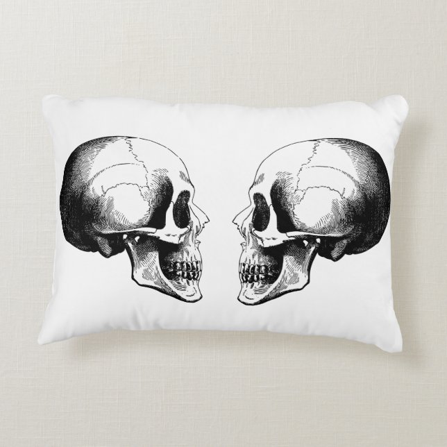 Skulls Throw Kissen (Rückseite)