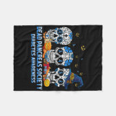 Skulls Toten Bauchspeicheldrüse Gesellschaft Diabe Fleecedecke (Vorderseite (Horizontal))