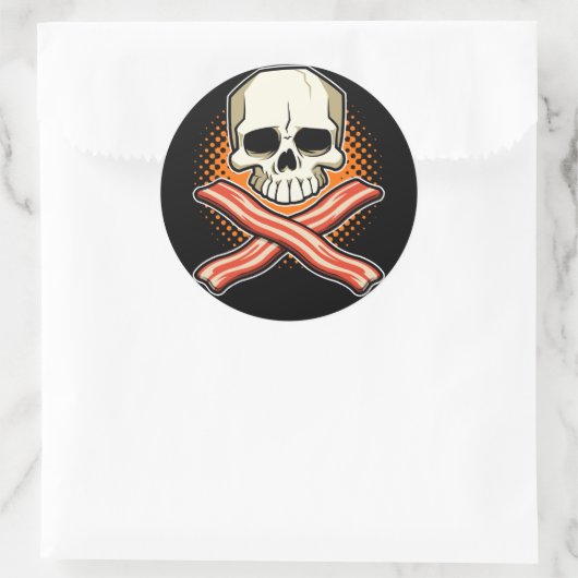 Skulls und Bacon Stickers (Tasche)