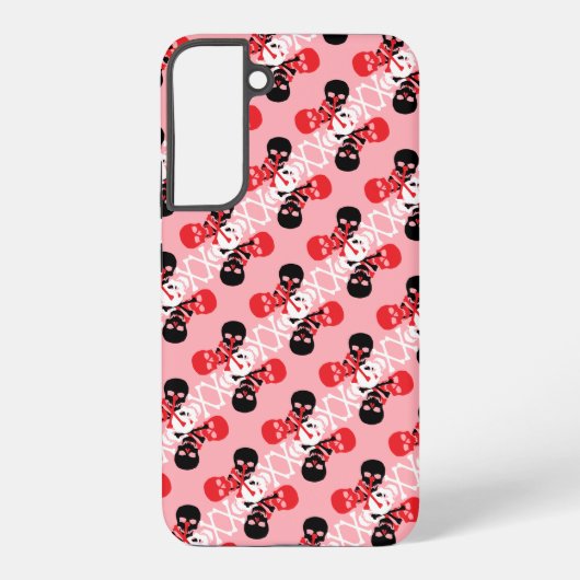 Skulls und Crossbones Muster Samsung Galaxy Hülle (Rückseite)