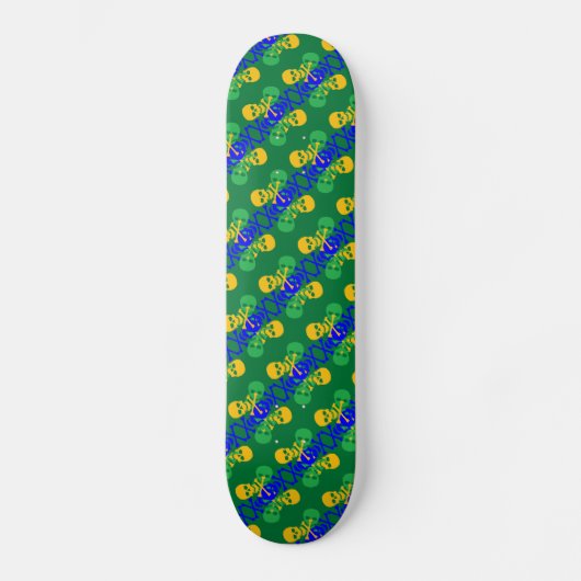 Skulls und Crossbones Muster Skateboard (Vorderseite)
