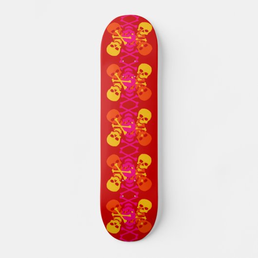 Skulls und Crossbones Muster Skateboard (Vorderseite)