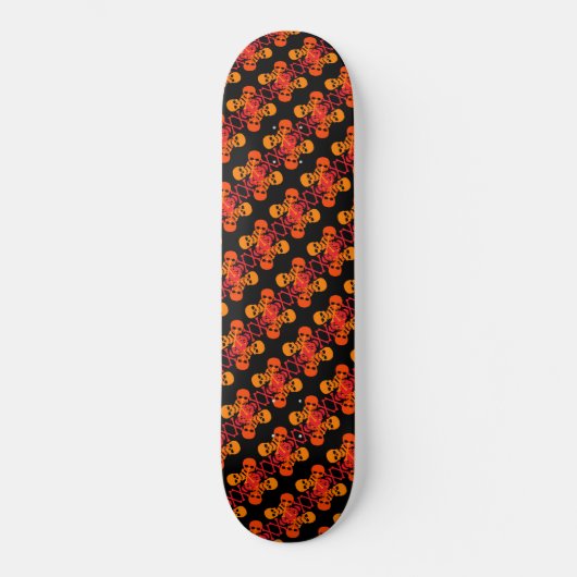 Skulls und Crossbones Muster Skateboard (Vorderseite)