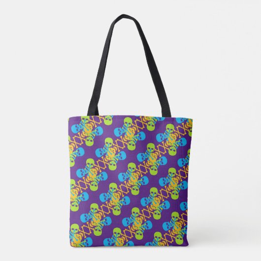 Skulls und Crossbones Muster Tasche (Rückseite)