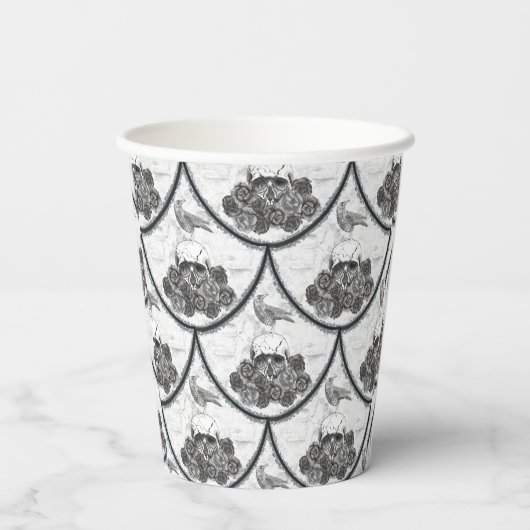Skulls und Crows Paper Cups Pappbecher (Rückseite)