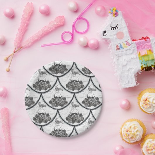 Skulls und Crows Paper-Teller Pappteller (Party)